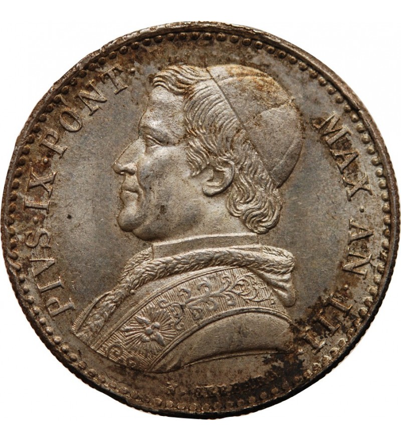 VATICAN - PIE IX 20 BAIOCCHI ARGENT 1848 III R ROME
