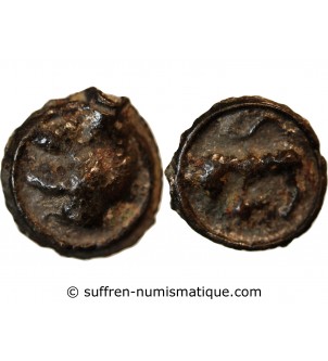 TURONS, RÉGION DE TOURAINE - POTIN À LA TÊTE DIABOLIQUE 80 / 50 AV JC