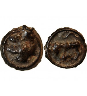 TURONS, RÉGION DE TOURAINE - POTIN À LA TÊTE DIABOLIQUE 80 / 50 AV JC 2