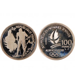 ALBERTVILLE, SKI DE FOND - 100 FRANCS 1991 2