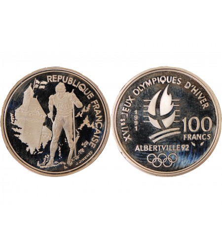 ALBERTVILLE, SKI DE FOND - 100 FRANCS 1991