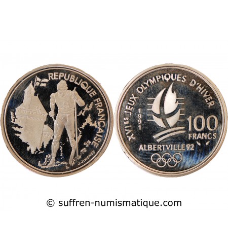 ALBERTVILLE, SKI DE FOND - 100 FRANCS 1991
