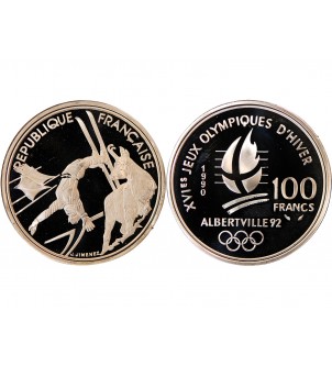 ALBERTVILLE, SKI ACROBATIQUE - 100 FRANCS 1990 2