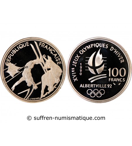 ALBERTVILLE, SKI ACROBATIQUE - 100 FRANCS 1990