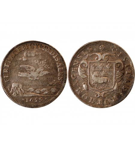 VILLE DE ROUEN - JETON ARGENT 1659 R2