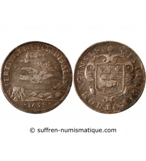 VILLE DE ROUEN - JETON ARGENT 1659 R2