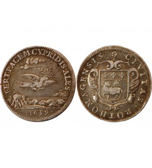 VILLE DE ROUEN - JETON ARGENT 1659 R2 2