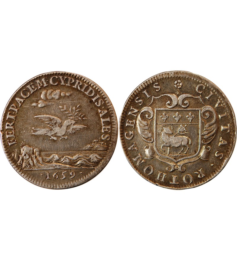VILLE DE ROUEN - JETON ARGENT 1659 R2