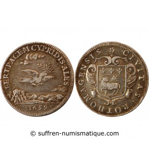 VILLE DE ROUEN - JETON ARGENT 1659 R2