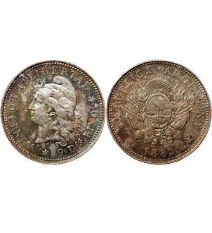 ARGENTINE - 20 CENTAVOS ARGENT 1882﻿ 2