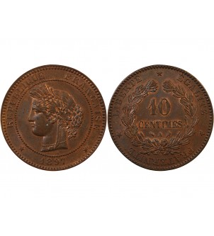 CERES ﻿- 10 CENTIMES 1897 A PARIS﻿ Torche 2