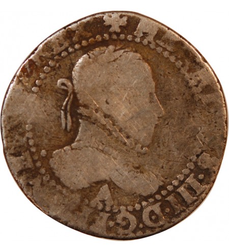 HENRI III - 1/2 FRANC ARGENT 1587 A PARIS