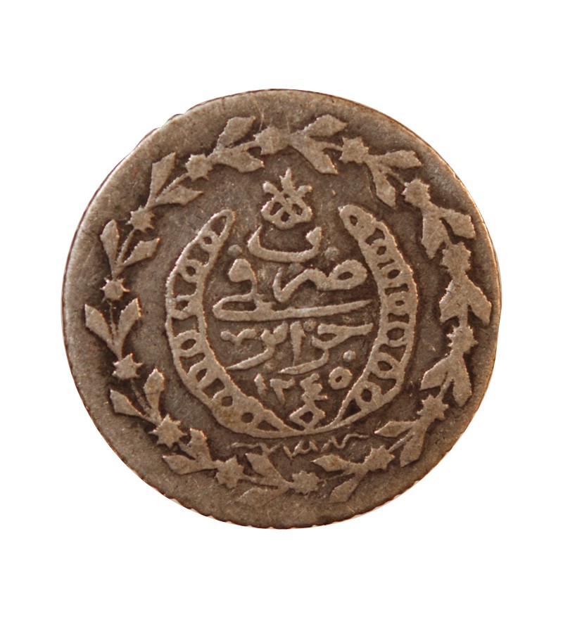 ALGERIE OTTOMANE, MAHMUD II - 1/3 BUDJU ARGENT 1245 (1830)