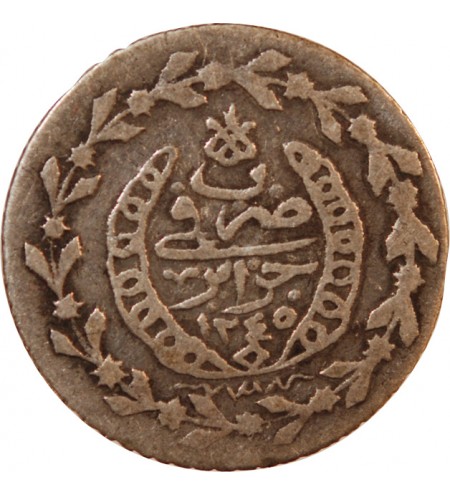 ALGERIE OTTOMANE, MAHMUD II - 1/3 BUDJU ARGENT 1245 (1830)