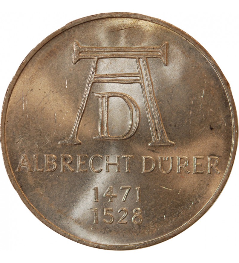 ALLEMAGNE - 5 MARK ARGENT 1971 D MUNICH - ALBRECHT DÜRER