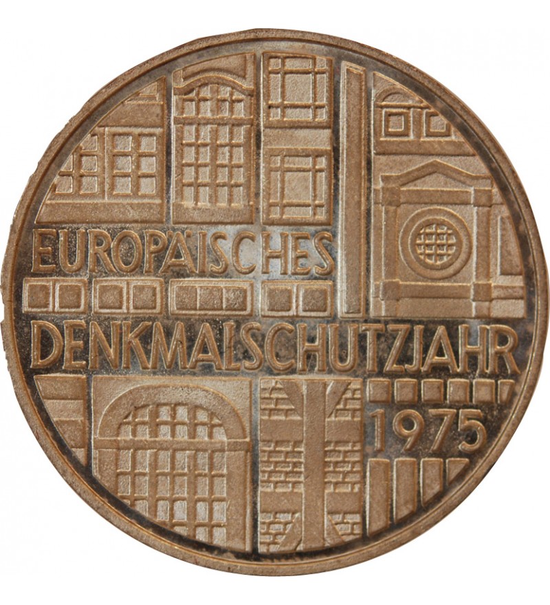 ALLEMAGNE - 5 MARK ARGENT 1975 F STUTTGART - ANNEE EUROPEENNE DU PATRIMOINE