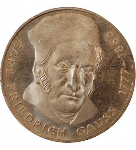 ALLEMAGNE - 5 MARK ARGENT 1977 J HAMBOURG - CARL FRIEDRICH GAUSS