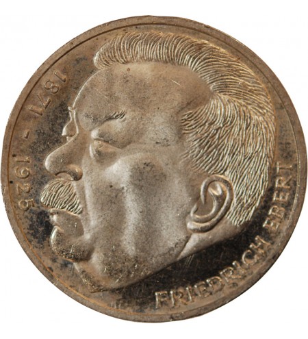 ALLEMAGNE - 5 MARK ARGENT 1975 J HAMBOURG - FRIEDRICH EBERT