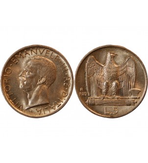ITALIE, VICTOR EMMANUEL III - 5 LIRE ARGENT 1927 R ROME 2