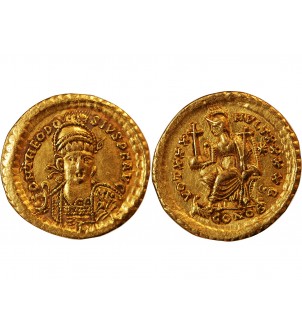 THEODOSE II - SOLIDUS OR CONSTANTINOPLE 402 / 450 2