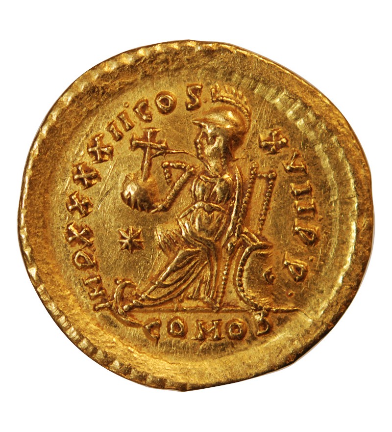 THEODOSE II - SOLIDUS OR CONSTANTINOPLE 402 / 450