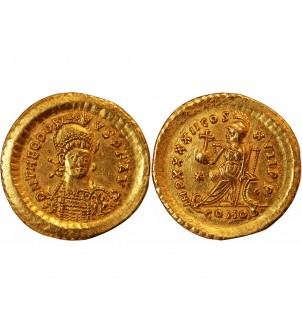 THEODOSE II - SOLIDUS OR CONSTANTINOPLE 402 / 450 2