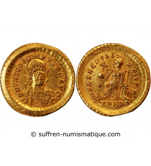THEODOSE II - SOLIDUS OR CONSTANTINOPLE 402 / 450