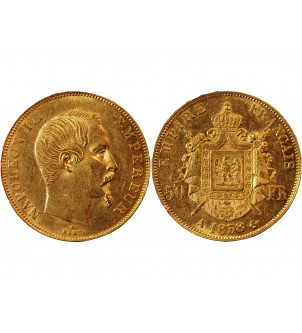 NAPOLEON III﻿ - 50 FRANCS OR 1858 A PARIS﻿﻿NAPOLEON III﻿ - 50 FRANCS OR 18662 A PARIS﻿ 2