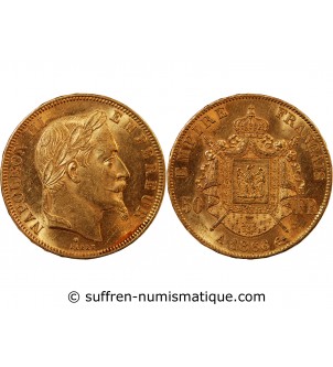 NAPOLEON II﻿I - 50 FRANCS OR 1866 A PARIS