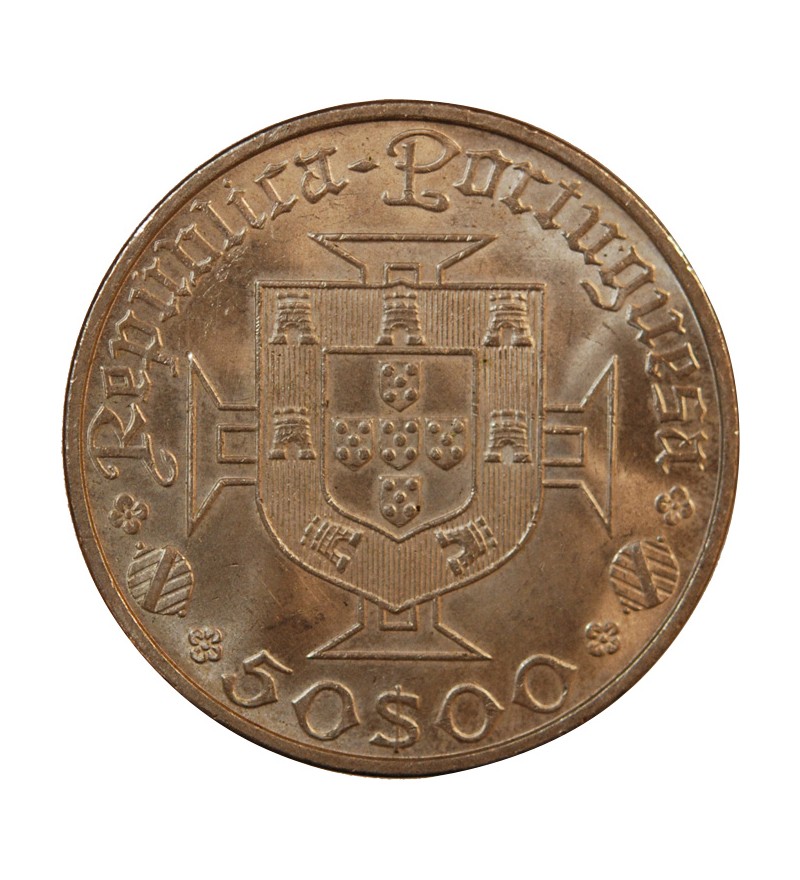 PORTUGAL - 50 ESCUDOS ARGENT 1968 - VASCO DE GAMA