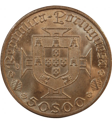 PORTUGAL - 50 ESCUDOS ARGENT 1968 - VASCO DE GAMA
