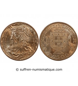 PORTUGAL - 50 ESCUDOS ARGENT 1968 - VASCO DE GAMA