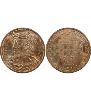 PORTUGAL - 50 ESCUDOS ARGENT 1968 - VASCO DE GAMA 2