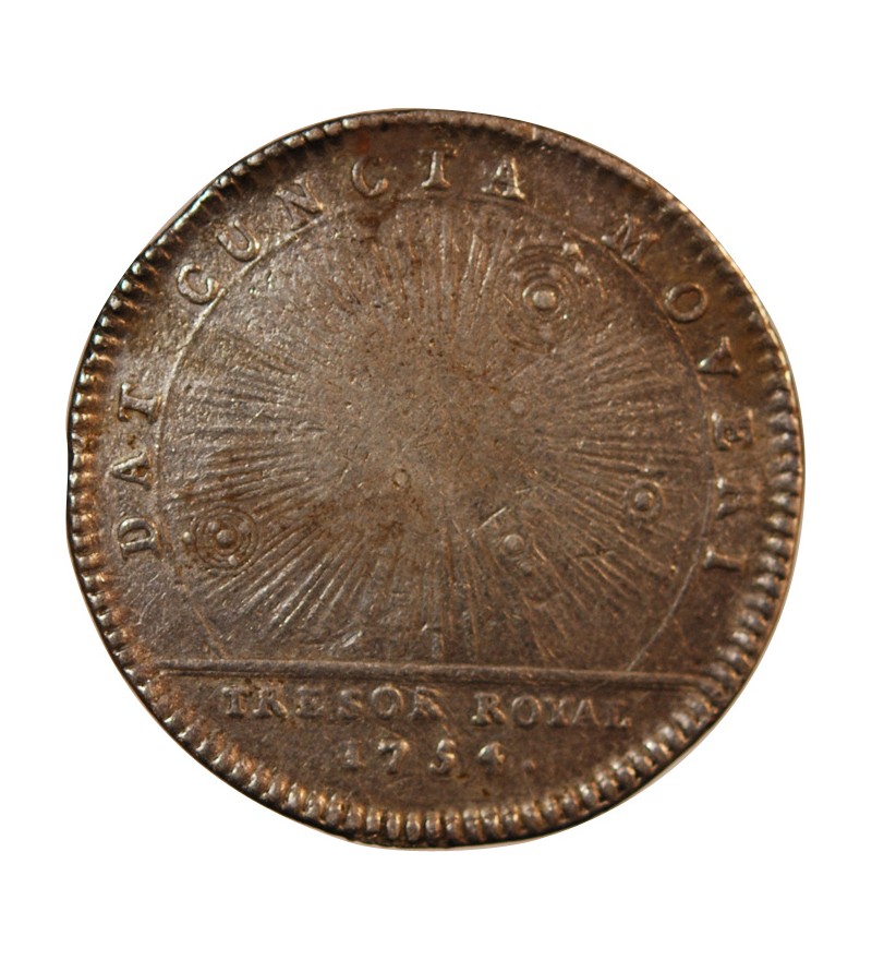 TRESOR ROYAL, LOUIS XV - JETON ARGENT 1754