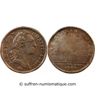 TRESOR ROYAL, LOUIS XV - JETON ARGENT 1754