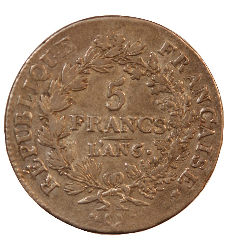 UNION et FORCE, DIRECTOIRE - 5 FRANCS AN 6/5 Q PERPIGNAN