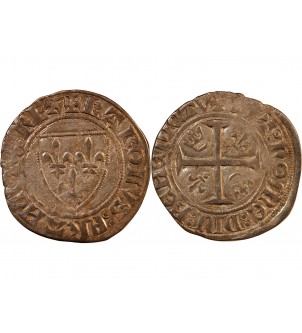 CHARLES VI - BLANC GUENAR 1380 / 1422 ROUEN 2