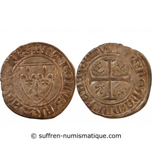 CHARLES VI - BLANC GUENAR 1380 / 1422 ROUEN