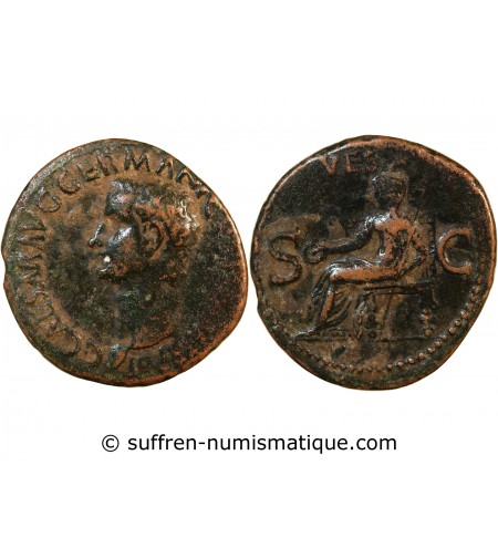 CALIGULA - AS 37 / 38 ROME - VESTA