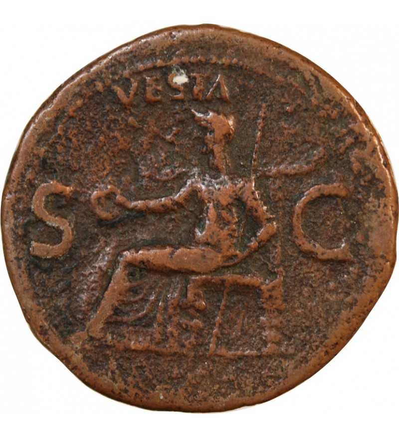 CALIGULA - AS 37 / 38 ROME - VESTA