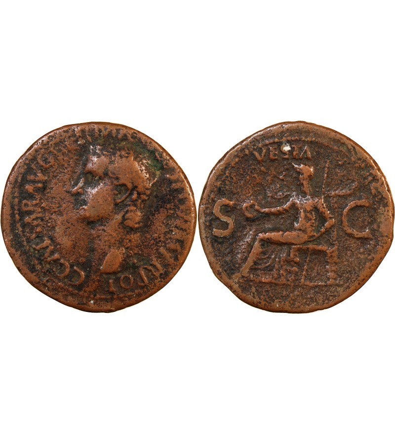 CALIGULA - AS 37 / 38 ROME - VESTA