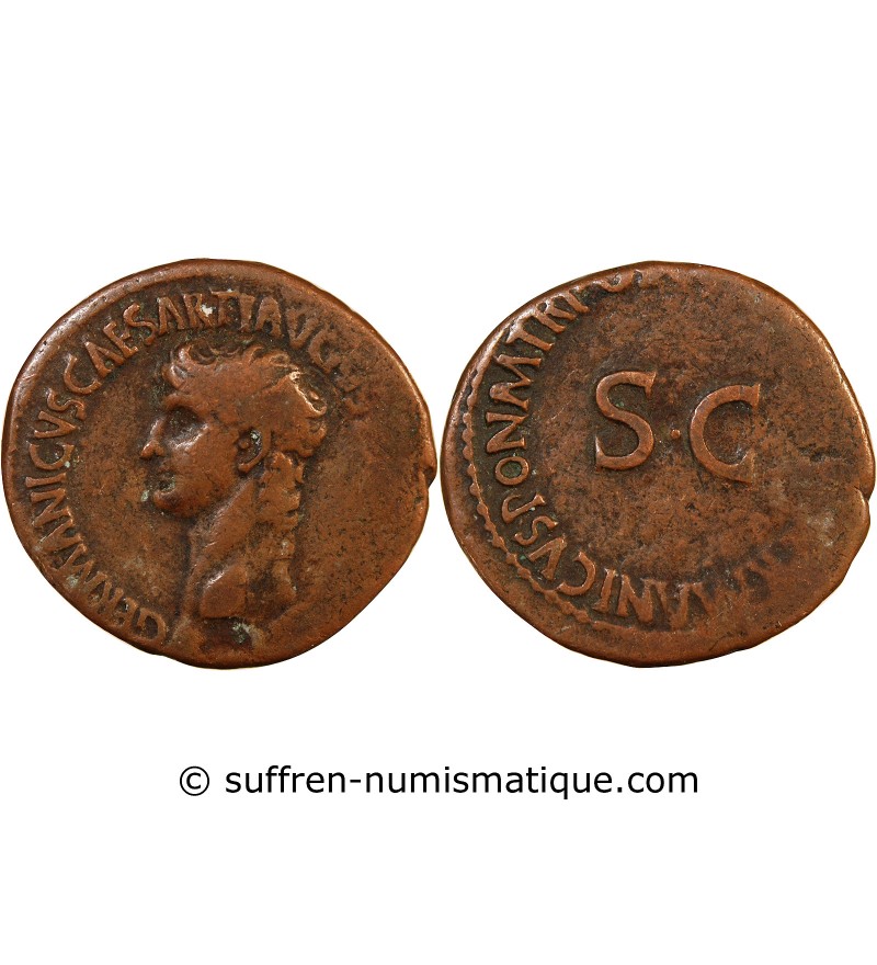 GERMANICUS, FRAPPE SOUS CALIGULA - AS 37 / 38 ROME