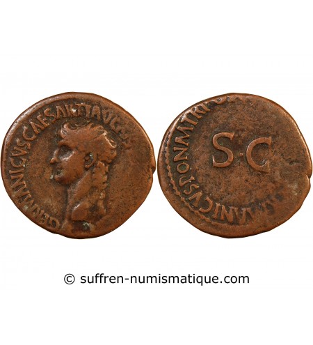 GERMANICUS, FRAPPE SOUS CALIGULA - AS 37 / 38 ROME