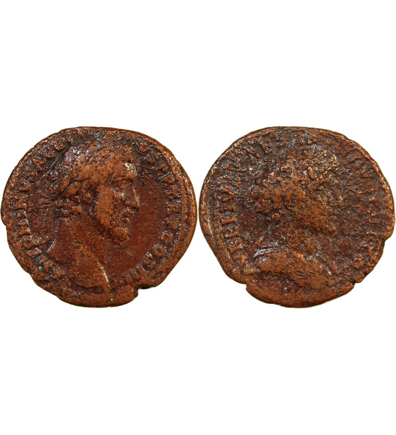ANTONIN LE PIEUX ET MARC AURELE - AS 141 ROME