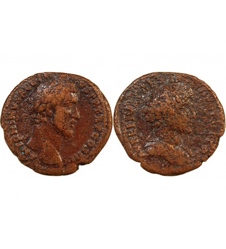 ANTONIN LE PIEUX ET MARC AURELE - AS 141 ROME