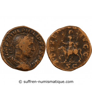 PHILIPPE Ier L'ARABE - SESTERCE 245 ROME