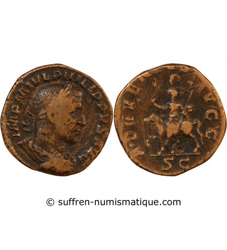 PHILIPPE Ier L'ARABE - SESTERCE 245 ROME