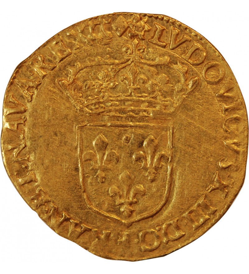 LOUIS XIII - ECU D'OR AU SOLEIL 1643 & AIX R5