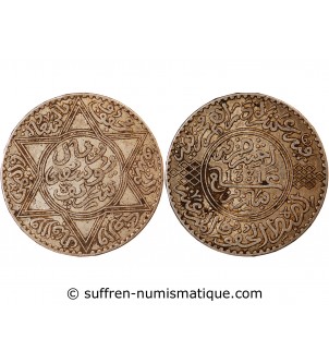 MAROC, HASSAN Ier - 10 DIRHAMS ARGENT 1299 (1882) PARIS