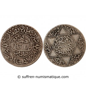 MAROC, HASSAN Ier - 2 1/2 DIRHAMS ARGENT 1310 (1893)